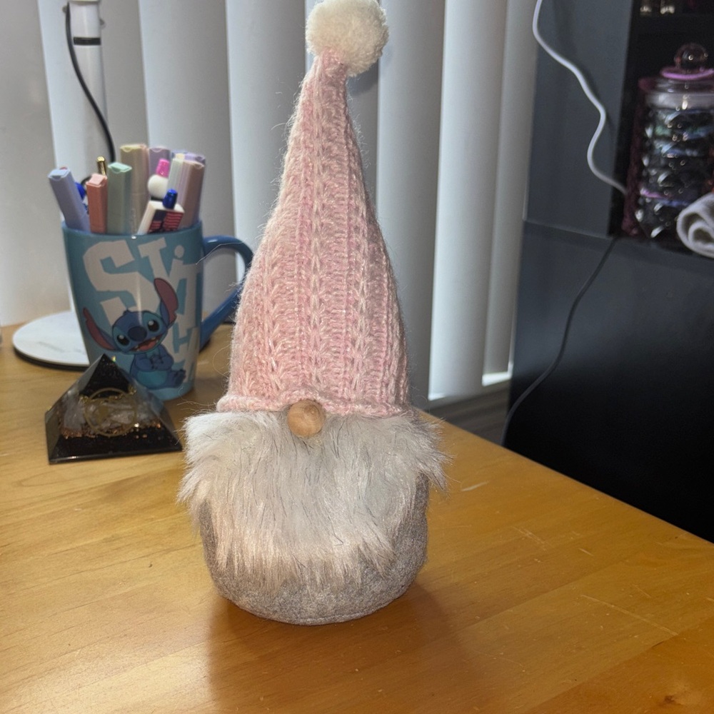 Cozy Knit Gnome Decor Set - Pink and Gray - Picture 4 of 8